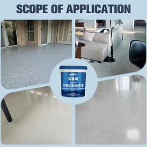 Material de construcción duradero de alto brillo, <span class=keywords><strong>pintura</strong></span> impermeable de secado rápido, <span class=keywords><strong>pintura</strong></span> de suelo de arena de color epoxi para baño, terraza de fábrica - Product Image 6