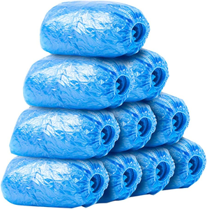 CW002 couvre-<span class=keywords><strong>chaussures</strong></span> jetables en plastique PE bleu imperméable et anti-poussière avec cordon en caoutchouc élastique produit <span class=keywords><strong>de</strong></span> <span class=keywords><strong>sécurité</strong></span> - Product Image 3