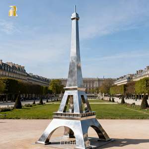 RELONG Custom Design Polished Stainless Steel <strong>Eiffel</strong> <strong>Tower</strong> Sculpture for Sale - Product Image 3