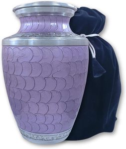Modern Classic Adult Cremation Urn Elegant Funeral Ashes Metal <b>Jar</b> with Contemporary Design for Memorial Services - Product Image 1