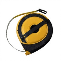 Roue de mesure de distance à verrouillage automatique mécanique LIANGJIN 50m Lame en acier au carbone Ruban à mesurer portable à main avec ruban à mesurer intégré