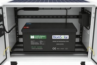Baterai LiFePO4 Solid State HomSolar 100Ah 24V untuk Sistem Penyimpanan Energi Surya RV, Camper, Trailer, dan Rumah