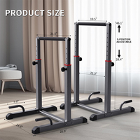 Barre de dips DP8227 réglable en hauteur, capacité de charge 250 kg, barres parallèles, équipement de calisthénie pour salle de sport à domicile
