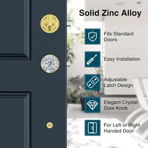 Entrance Handled Hardware <strong>Knob</strong> Round Bathroom Brushed Privacy Heavy Black Bronzedoor Tubular Passage Crystal <strong>Door</strong> <strong>Knobs</strong> - Product Image 3
