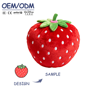 Tùy Chỉnh Thực hiện Dễ Thương Nhồi Bông Sang Trọng Sofa Gối Đào Táo Gối Vui Trái Cây Đồ Chơi Sang Trọng - Product Image 5