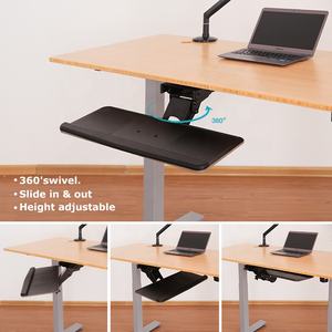 Mobilier de <span class=keywords><strong>bureau</strong></span> ergonomique <span class=keywords><strong>Plateau</strong></span> de clavier d'ordinateur en acier avec réglage en hauteur et <span class=keywords><strong>pivotant</strong></span> à <span class=keywords><strong>360</strong></span> degrés sous le <span class=keywords><strong>plateau</strong></span> de clavier de <span class=keywords><strong>bureau</strong></span> - Product Image 5