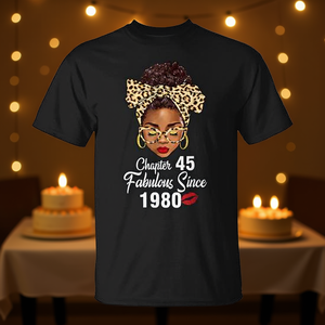 Capítulo 45 Fabulous Since 1980 Camiseta con estampado de leopardo, regalo para el 45.º cumpleaños - Product Image 3