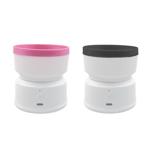 Nettoyeur de pinceaux de maquillage électrique automatique rechargeable par USB, couleurs rose et noir mélangées, 9,7x9x8,8 cm - Product Image 2