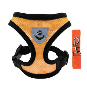 Harness Anjing dan Kucing Tipe Rompi dengan Tali Tarik Luar Ruangan, Tali Dada dan Punggung, Bahan Jala Bernapas - Product Image 2