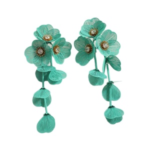 Jingciren Boutique Cross-border Hollow Flower Tassel Earrings Dopamine Advanced <b>Spray</b> <b>Paint</b> Earrings Girls Atmosphere Earrings - Product Image 5