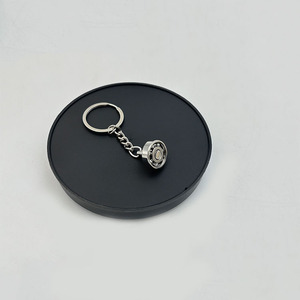 Tùy Chỉnh Chất Lượng Hàng Đầu Kim Loại Khuyến Mại 3D Cán Bóng Mang Xoay Móc Chìa Khóa 360 Độ Xoay Cá Nhân Mini Keychain - Product Image 2