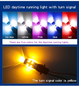 T20 42smd kép màu tín hiệu lần lượt LED SMD 2835 đảo chiều ánh sáng 10 Wát DRL trắng + vàng 1156 LED 7440 3156 LED bóng đèn - Product Image 4