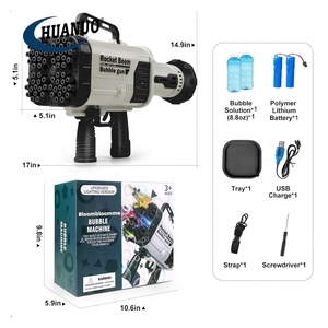 Jouet pistolet à <span class=keywords><strong>bulles</strong></span> géant pour enfants avec 64 trous et lumières colorées, <span class=keywords><strong>machine</strong></span> à <span class=keywords><strong>bulles</strong></span> électrique - Product Image 6