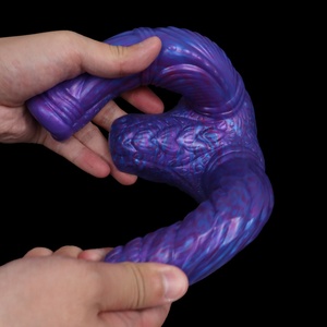 LUUK Fantasy Dragon Double Head <b>Dildo</b> With Sucker Anal Sex Toys Lesbian Masturbator Butt Plug Soft Silicone Colorful Sex Toy - Product Image 6