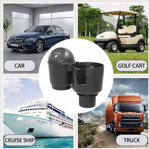 Portavasos para Auto, Contenedor de Almacenamiento Portátil para Basura en el Auto con Extensor y Tapón, Material ABS, Estilo Minimalista, Porta Bebidas - Product Image 3