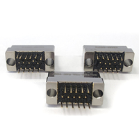 Connecteur femelle en aluminium pour circuit imprimé, spécifications militaires, Nano-d 21 broches, micro-rectangulaire, LX J63A-2H2-021-231-TH, en cuivre