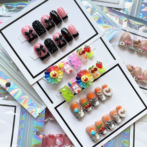 10 pièces carré fait à la main presse sur les <span class=keywords><strong>ongles</strong></span> couverture complète décoration exquise <span class=keywords><strong>faux</strong></span> <span class=keywords><strong>ongles</strong></span> acrylique bâton sur les <span class=keywords><strong>ongles</strong></span> <span class=keywords><strong>ongles</strong></span> artificiels - Product Image 2