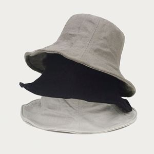 Chapeau de soleil en lin de haute qualité pour femme, style bob, idéal printemps-été-automne, anti-UV, pour l'extérieur - Product Image 3
