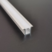 Profilé LED en aluminium pour bande LED, encastré, 2 mètres, effet ombré