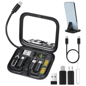 Đa <span class=keywords><strong>USB</strong></span> sạc cáp chuyển đổi thiết lập iOS/Loại C/Micro <span class=keywords><strong>USB</strong></span> Adapter Sim khe cắm thẻ nhớ Khay <span class=keywords><strong>5</strong></span> trong <span class=keywords><strong>1</strong></span> <span class=keywords><strong>USB</strong></span> cáp lưu trữ hộp - Product Image 1