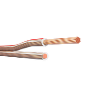 Cable de altavoz 16AWG Cable de audio de cobre OFC transparente de 2 conductores para cine en casa, audio para coche, sistema de sonido