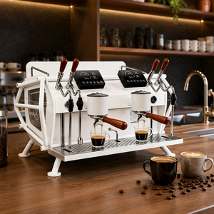 Máquina de Café Espresso Semiautomática Comercial de 2 Grupos, Multibóiler, Bomba Rotativa, Profesional para Baristas, para Cafeterías y Hoteles - Product Image 5