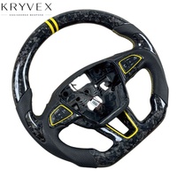 Volant sport Kryvex pour Mustang Mk3 15-18 - Fibre de carbone et cuir, ajustement personnalisé
