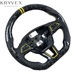 Volant sport Kryvex pour <span class=keywords><strong>Ford</strong></span> Mk3 15-18 - Fibre de carbone et cuir, ajustement personnalisé - Product Image 6