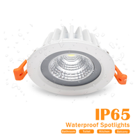 Spot lumineux LED encastrable pour le plafond, imperméable conforme à la norme IP65, éclairage d'intérieur, lumière à intensité réglable, idéal pour une salle de bain, 7/9/12/15w, ac 110/220V