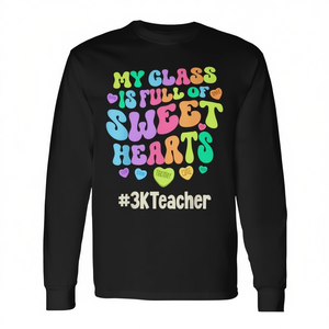 Mon classement est plein de beautés, T-shirt à manches longues pour enseignant 3K, Saint-Valentin - Product Image 2
