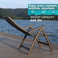 Chaise pliante moderne en métal pour intérieur et extérieur, balcon, patio, véranda, jardin, pelouse, piscine, confortable, noire, pliable, portable, robuste