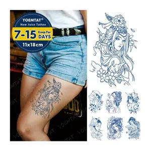 Succo di lunga durata impermeabile tatuaggio adesivo giapponese Geisha Body Art braccio tatuaggi donne uomini
