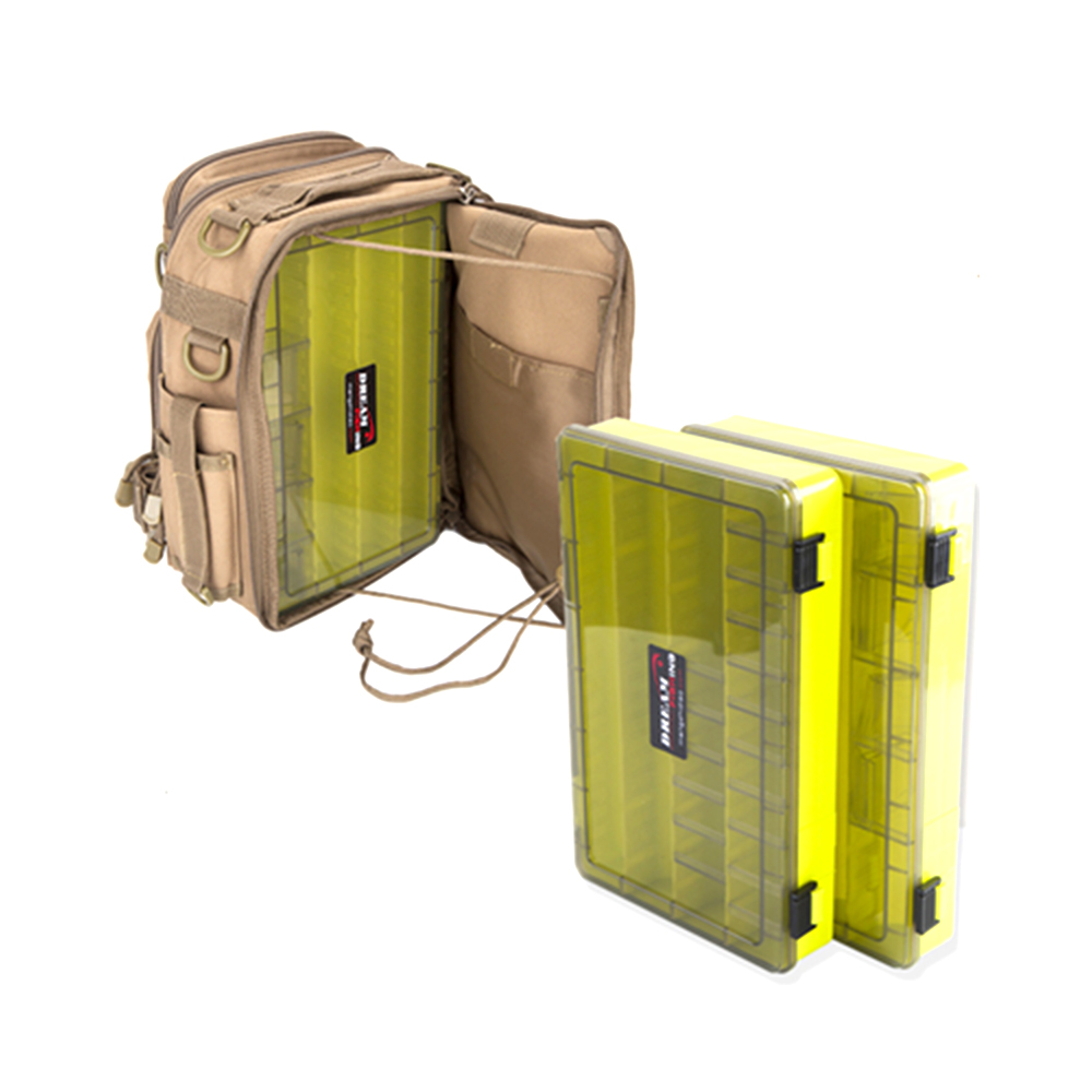 Adjustable Waterproof Fishing Tackle Bag with Rod Holder & 2 Tackle Boxes -  Ideal for Lake, Ocean & River Fishing by Magreel