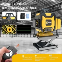 Niveau laser 16 lignes 4*360 degrés de réglage de la luminosité Télécommande Instrument de mesure de haute précision Outil de mesure