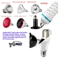 Nouvelles lampes chauffantes infrarouges pour bétail de volaille E27 prises têtes en céramique résistant aux hautes températures étanche