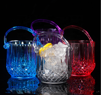 Seau à glace en plastique acrylique coloré de haute qualité pour Bar, fête, diamant, Led, luxe, clignotant, vin, Vodka, whisky, Champagne