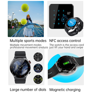 2025 Người Đàn Ông Smartwatch Thép Không Gỉ Thông Minh Bcelet Theo Dõi Sức Khỏe Bt Cuộc Gọi Không Thấm Nước 1.28 "Vòng Màn Hình NFC Thông Minh Đồng Hồ QW33 - Product Image 3