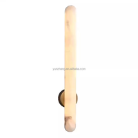 Applique murale moderne et minimaliste italienne de luxe tout en cuivre pour chambre à coucher salon LED design de fond en marbre personnalisable