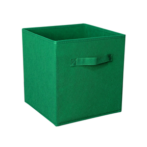 Promotion home nonwoven fabric cube storage bins cubes boxes foldable fabric storage dividers organizer box with handles