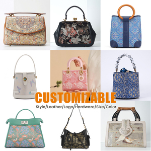 Sacs à main pour femmes en cuir véritable, design unique, brodés à la main, style brocart de luxe, 2026 - Product Image 5