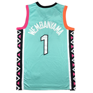 Maillots de basketball cousus de haute qualité en gros 2025 – Nouveau maillot Victor Wembanyama N°1 San Antonio 2023-24 (première édition) - Product Image 6