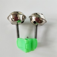 Grand alarme sonore en cuivre pour la pêche de nuit, avec anneau de couleur pour canne de pêche en mer et lampe de pêche nocturne pour canne à lancer