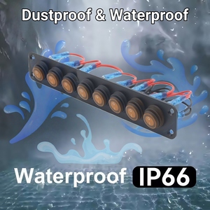 8 gang xe ánh sáng Rocker chuyển đổi bảng điều chỉnh 12V 20A, biển không thấm nước 3 pin SPST Heavy Duty chuyển đổi chuyển đổi ON/OFF cho thuyền RV ATV UTV - Product Image 5