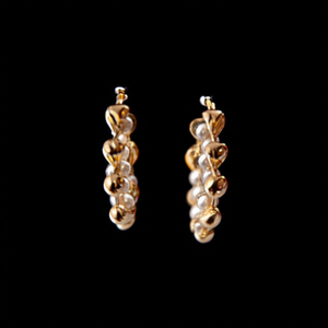 Pendientes de Aro con Bola de Acero Inoxidable 316L Chapados en Oro, Joyería de Moda Sostenible y Resistente para Mujer, Regalo - Product Image 2
