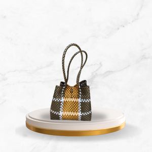 Premium Women's Woven <b>Tote</b> Handbag Handmade From Recycled <b>Plastic</b> Convenient Shopping Bag Novelty Design - Product Image 4