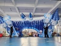 Publicité Frozen Cartoon Thème Blowup Gonflable Bienvenue Entrée Arche Tunnel Pour Halloween Fête De Noël Événement Décoration