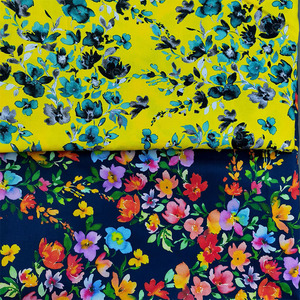 Tissu de chemise floral de popeline imprimé numérique personnalisé, vente en gros, tissu de mousseline de pelouse 100% coton par la cour pour vêtements - Product Image 4