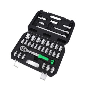 <b>Socket</b> Wrench Set 32 Piece Chrome Plated Hex Automotive Repair Tools - Product Image 5