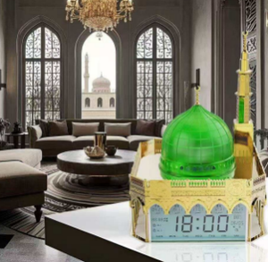 Horloge intelligente islamique avec haut-parleur <span class=keywords><strong>Coran</strong></span>, connexion Bluetooth, <span class=keywords><strong>tableau</strong></span> des heures de prière musulmane, montre compacte classique pour <span class=keywords><strong>salon</strong></span> et cuisine - Product Image 3