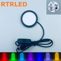 Lampe LED ronde avec prise pour imprimante 3D, pièces d'imprimante Maker Treasure Toy, lampe LED USB pour kit d'éclairage Bambu Lab 001